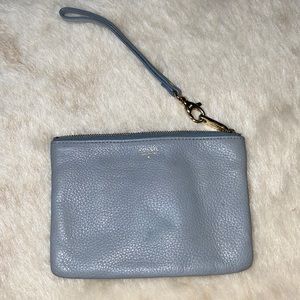 Fossil Blue-Gray Pebble Leather Wrislet